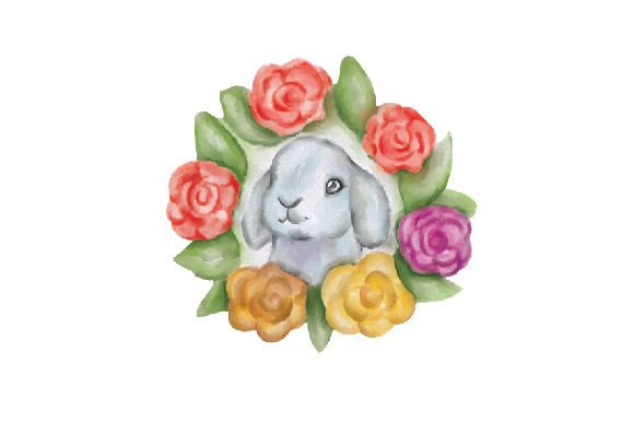 Easter Bunny with Floral Wreath Watercolor Review