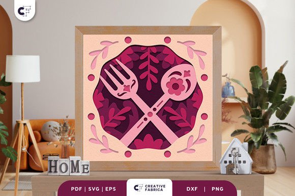 Folk Art Fork and Spoon 3D Shadow Box Review