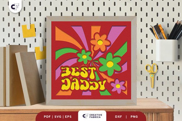 Groovy Fathers Day 3D Layered Paper Cut Review