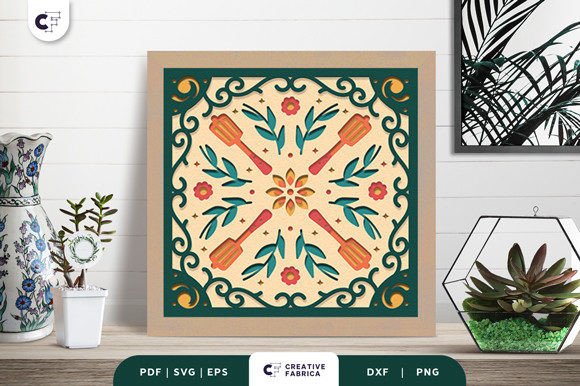 Is Folk Art Spatula 3D Paper Cut Ready for Your Next Stitch?