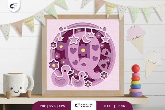 Letters Q Baby Girl Alphabet 3D Papercut Review