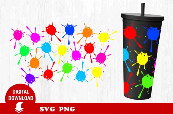 Reviewing Paint. Tumbler Svg. Spots. Сat for Real Embroidery