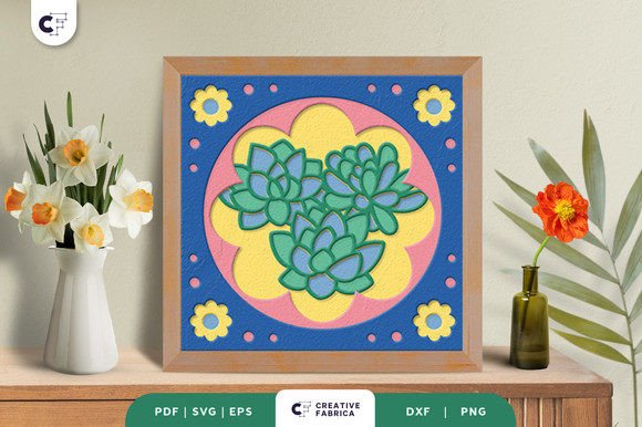 Succulent 3D Layered Paper Cut SVG Review