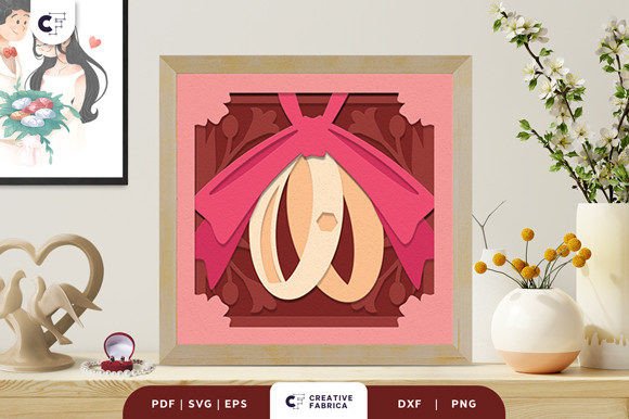 Wedding Rings 3D Layered Paper Cut Review